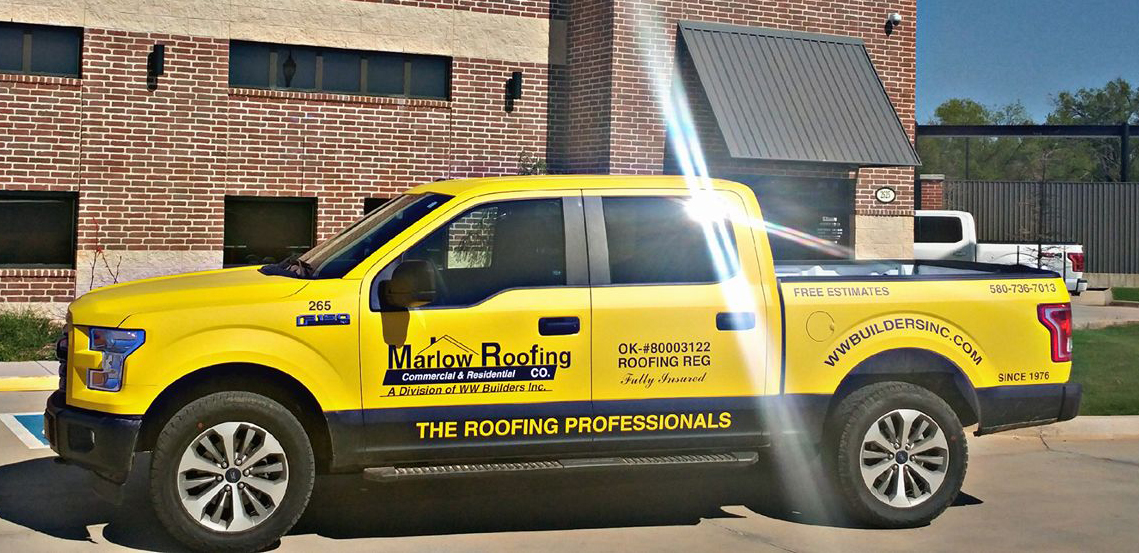 marlow roofing truck